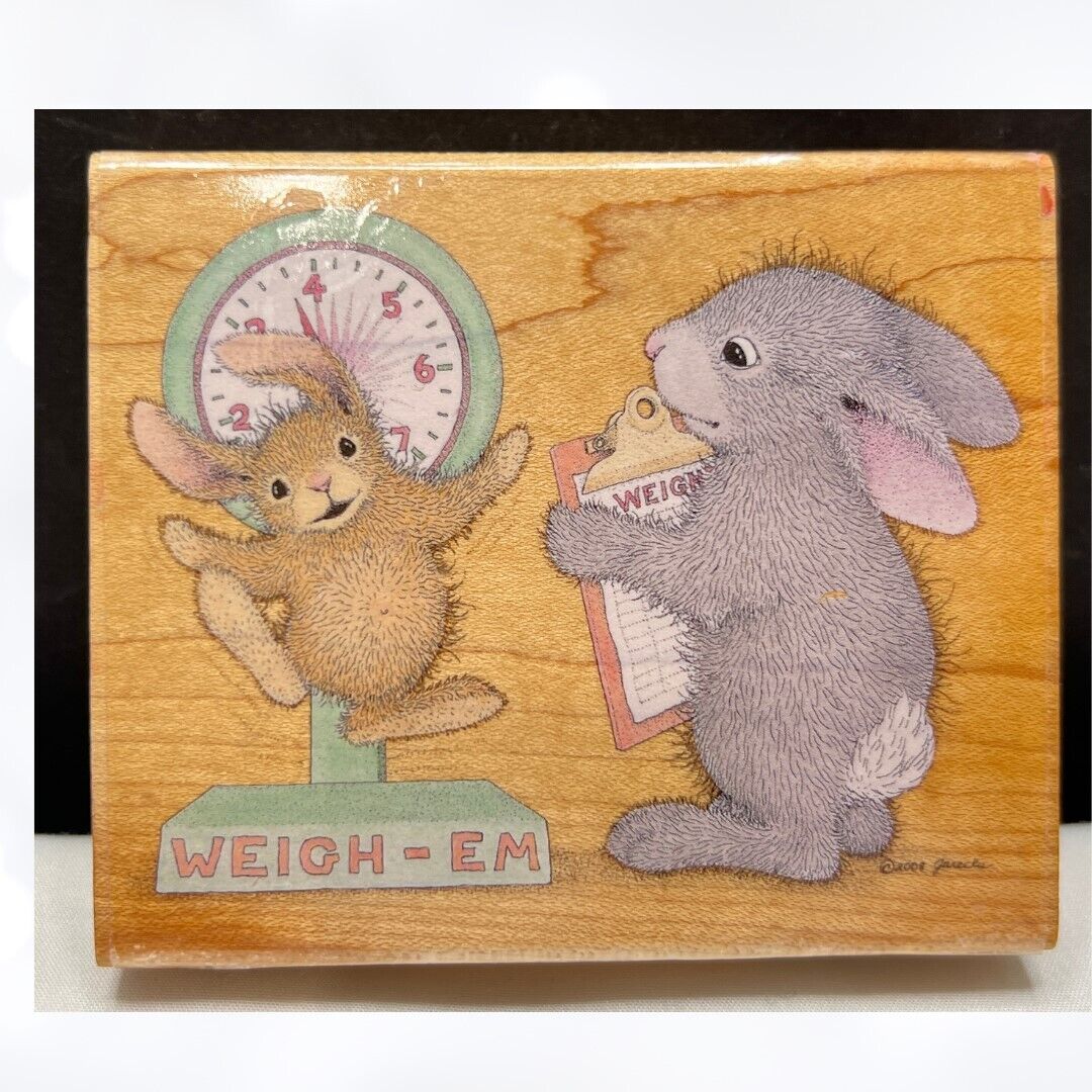 House Mouse LIGHT AS A FEATHER Bunny Hoppers Rabbit Rubber Stamp