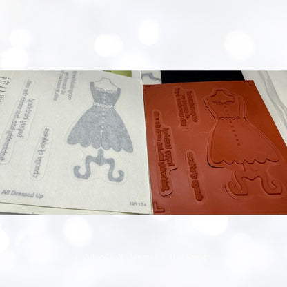 Stampin Up ALL DRESSED UP Dress Up Fashion Rubber Stamps Framelits Dies
