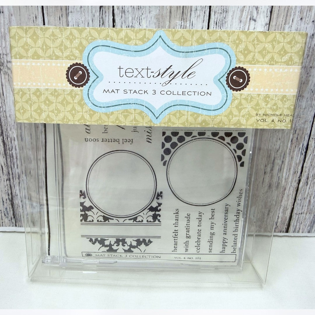 Papertrey Ink MAT STACK 3 Frames Collection Rubber Stamps