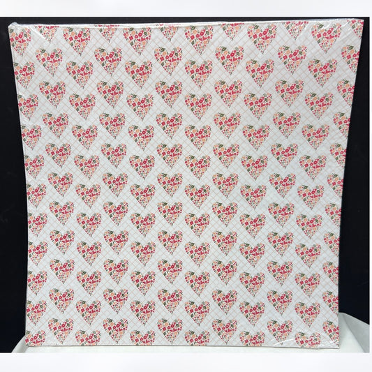 Stampin Up COUNTRY FLORAL LANE Valentines Day Hearts 12x12 DSP Paper 12 Sheets