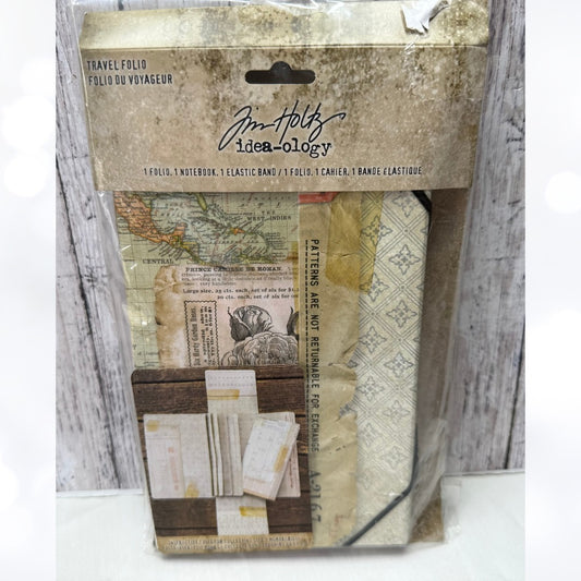 Tim Holtz Idea-ology TRAVEL FOLIO Art Journal Mixed Media Notebook Rare