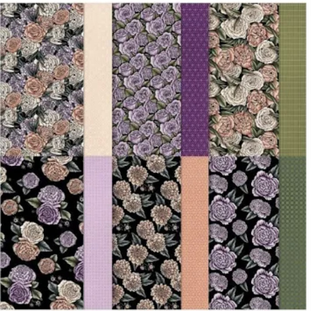 Stampin Up FAVORED FLOWERS Floral 12x12 Cardstock DSP Paper 12 Sheets