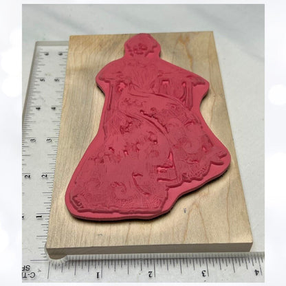 B-Line Design MRS WALKER Vintage Lady Woman Dress Rubber Stamp