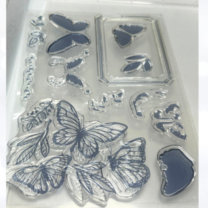Stampin Up FLOATING & FLUTTERING Butterfly Rubber Stamps Dies
