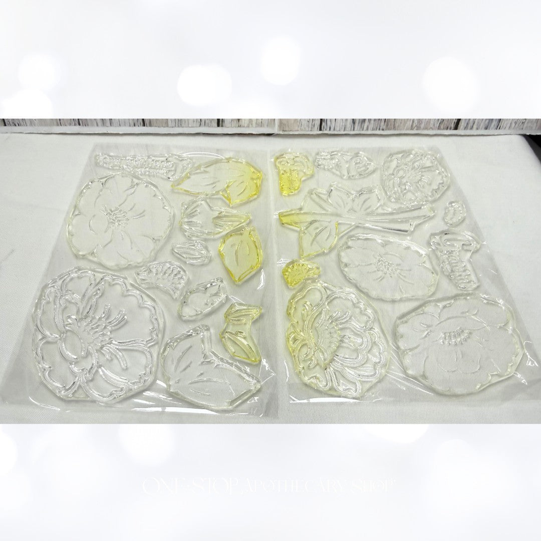 Papertrey Ink VINTAGE LINENS Floral Flowers Rubber Stamps