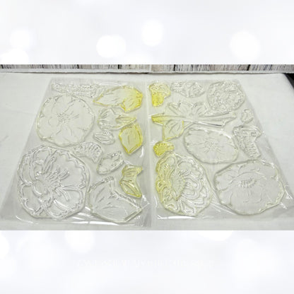 Papertrey Ink VINTAGE LINENS Floral Flowers Rubber Stamps