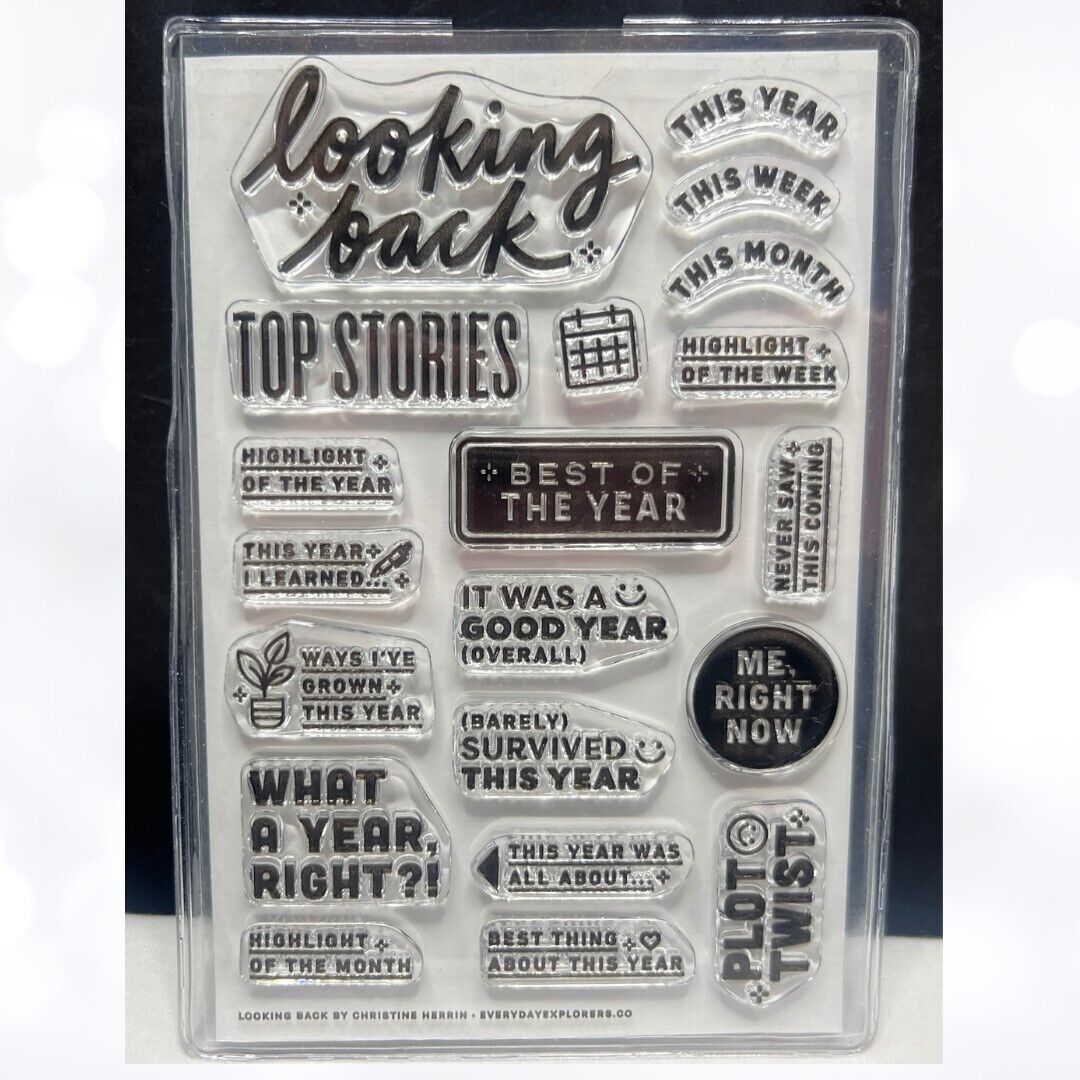 Everyday Explorers LOOKING BACK Planner Journal Rubber Stamps