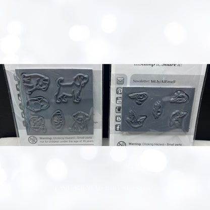 Art Impressions DOGS & BIRDS Animals Watercolor Rubber Stamps Lot of 2