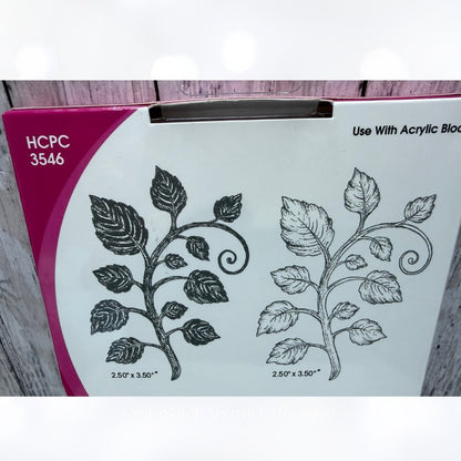 Heartfelt Creations CLASSIC LEAF Leaves Branch Stems Rubber Stamps