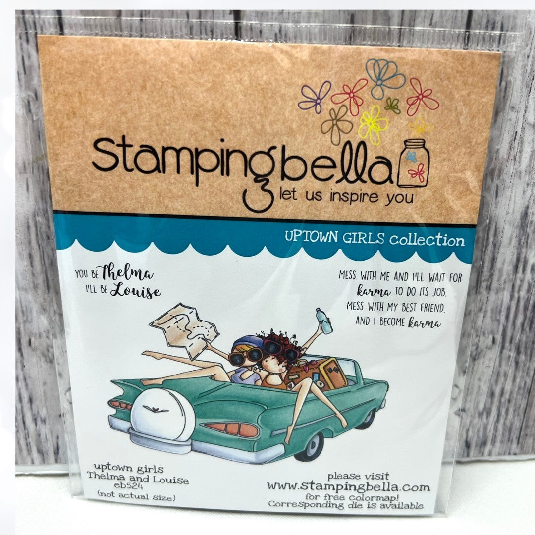 Stamping Bella Uptown Girls THELMA & LOUISE EB524 Friends Rubber Stamps