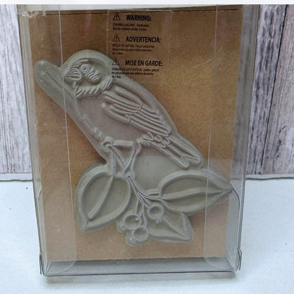 Martha Stewart BIRD Stems Wood Rubber Stamps Set of 2
