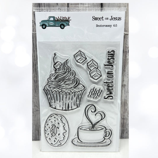 By the Well 4 God SWEET ON JESUS Cupcake Dessert Bible Journaling Rubber Stamps