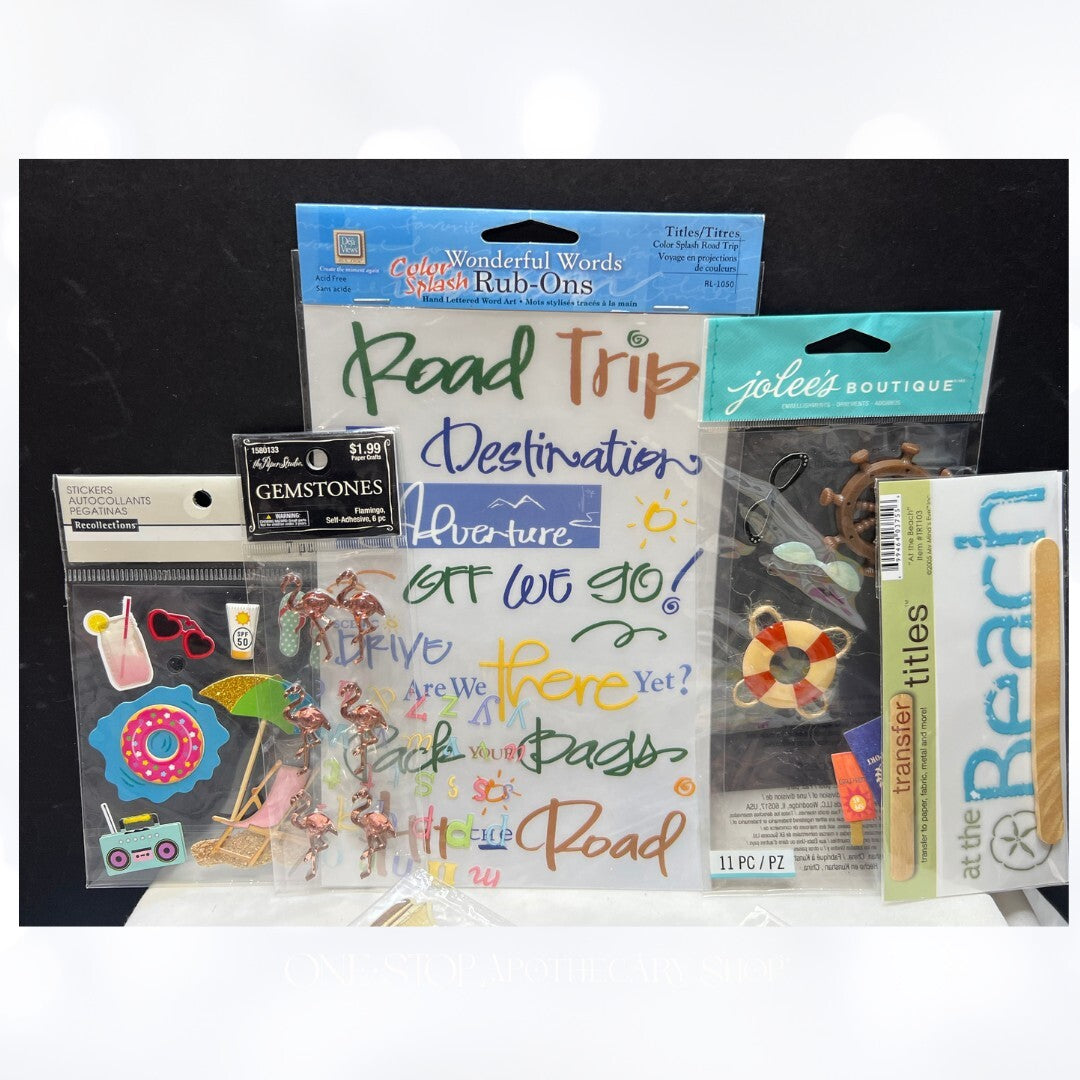 BEACH Vacation Ocean Craftin 3D Stickers Embellishments Lot of 30