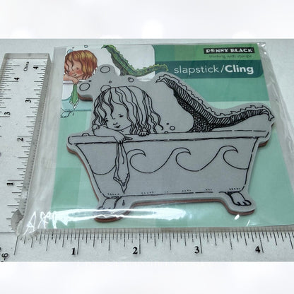 Penny Black BEACH BABY Mermaid Little Girl Rubber Stamps