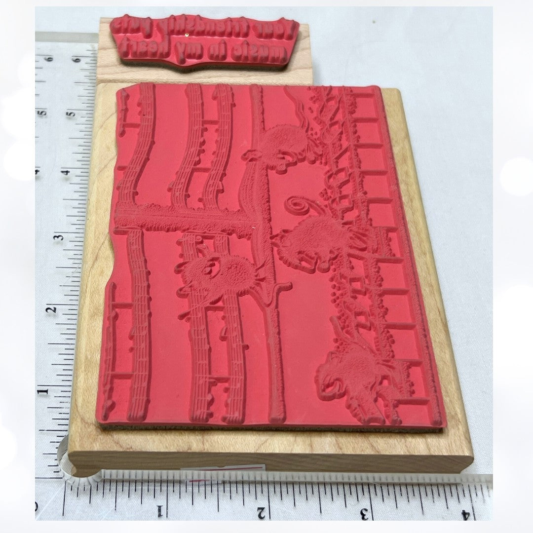 House Mouse TICKLING THE IVORIES Music Piano Mice Rubber Stamps