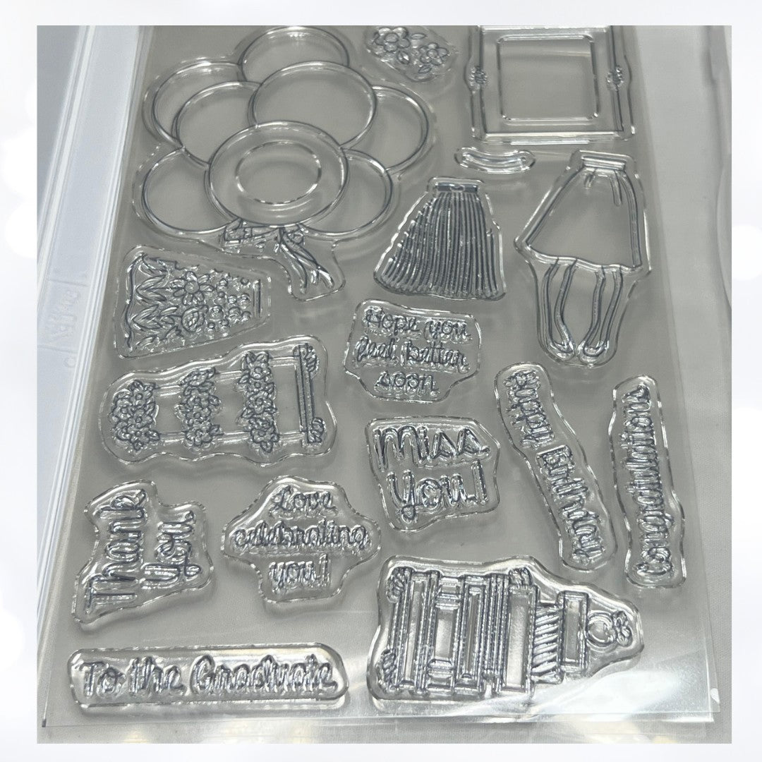 Stampin Up HAND DELIVERED Birthday Girl Rubber Stamps
