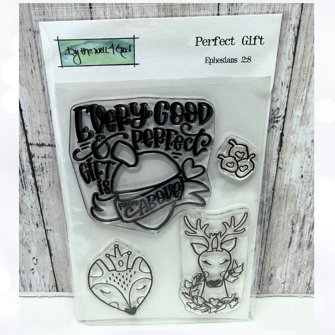 By the Well 4 God PERFECT GIFT Fox Deer Religious Bible Journaling Rubber Stamps