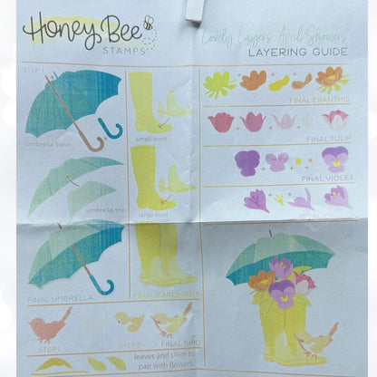 Honey Bee Stamps APRIL SHOWERS Rainboots Umbrella Layering Dies