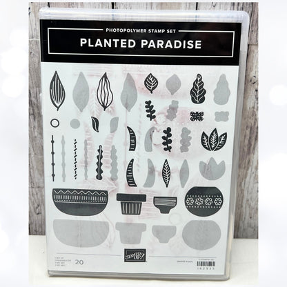Stampin Up PLANTED PARADISE Plants Rubber Stamps