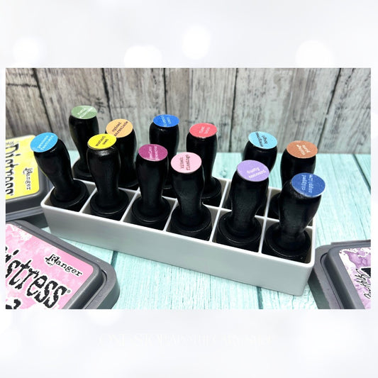Tim Holtz 3D Printed WHITE INK BLENDING TOOL Organizer Holder MINI Size Set of 2
