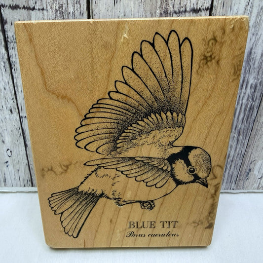 PSX BLUE TIT Bird K-2148 Rubber Stamp