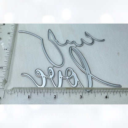 Penny Black LOVE & THANKS Border Edger Dies