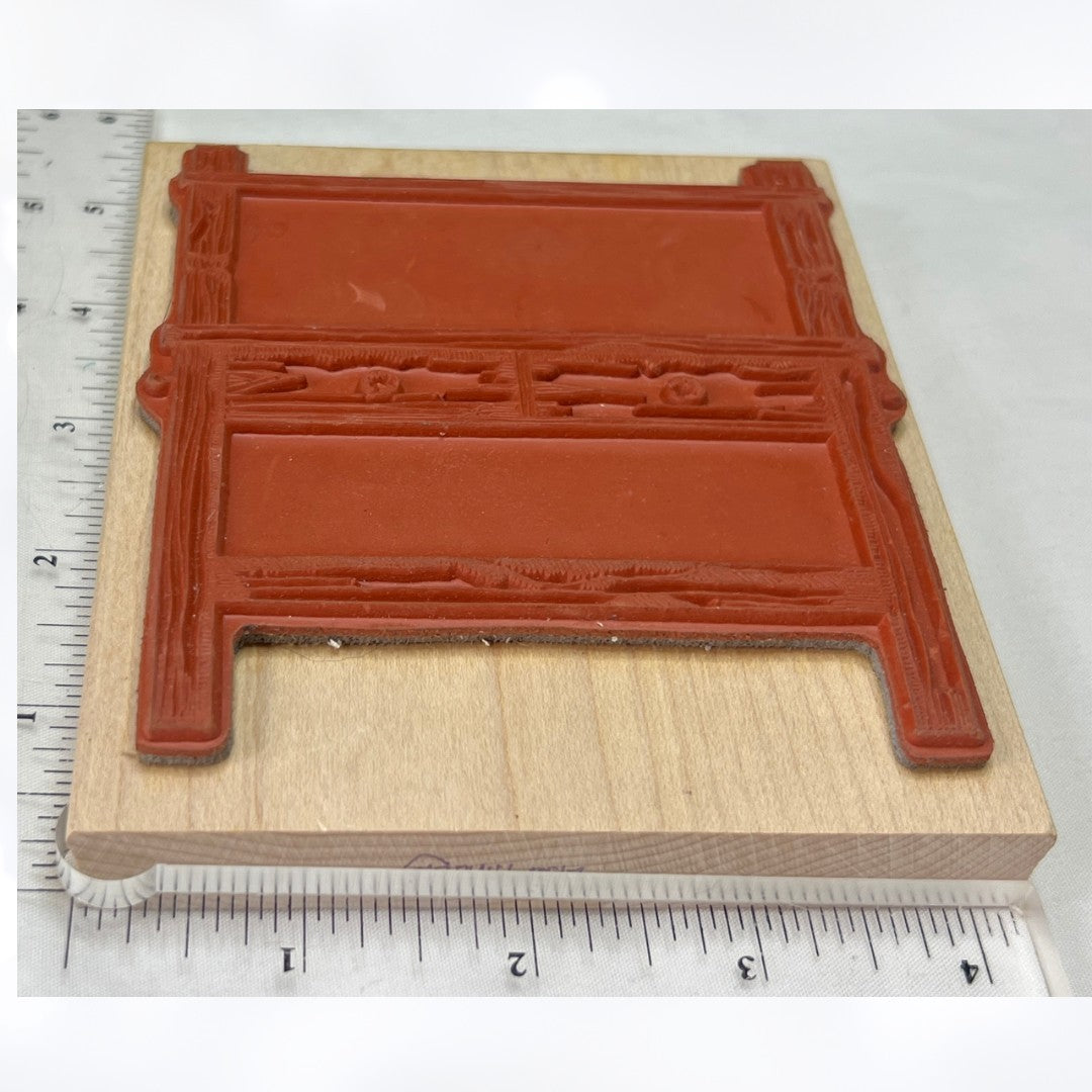 Stampourri HUTCH Shelf Rubber Stamp Large