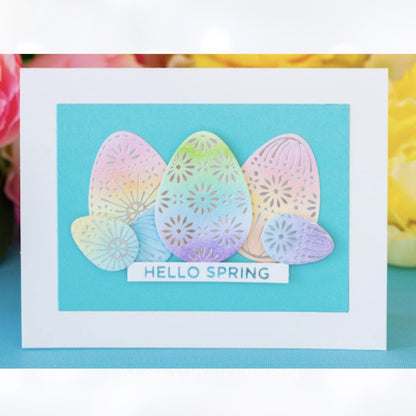 Spellbinders EGGSTRA SPECIAL Mix & Match Easter Flowers Hot Foil Glimmer Plates