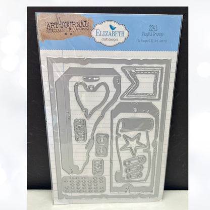 Elizabeth Craft Designs PLAYFUL GRUNGE Art Journal Mixed Media 2241 Dies