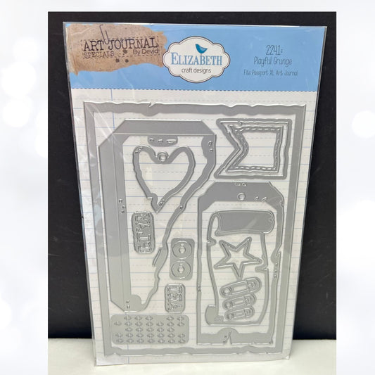 Elizabeth Craft Designs PLAYFUL GRUNGE Art Journal Mixed Media 2241 Dies