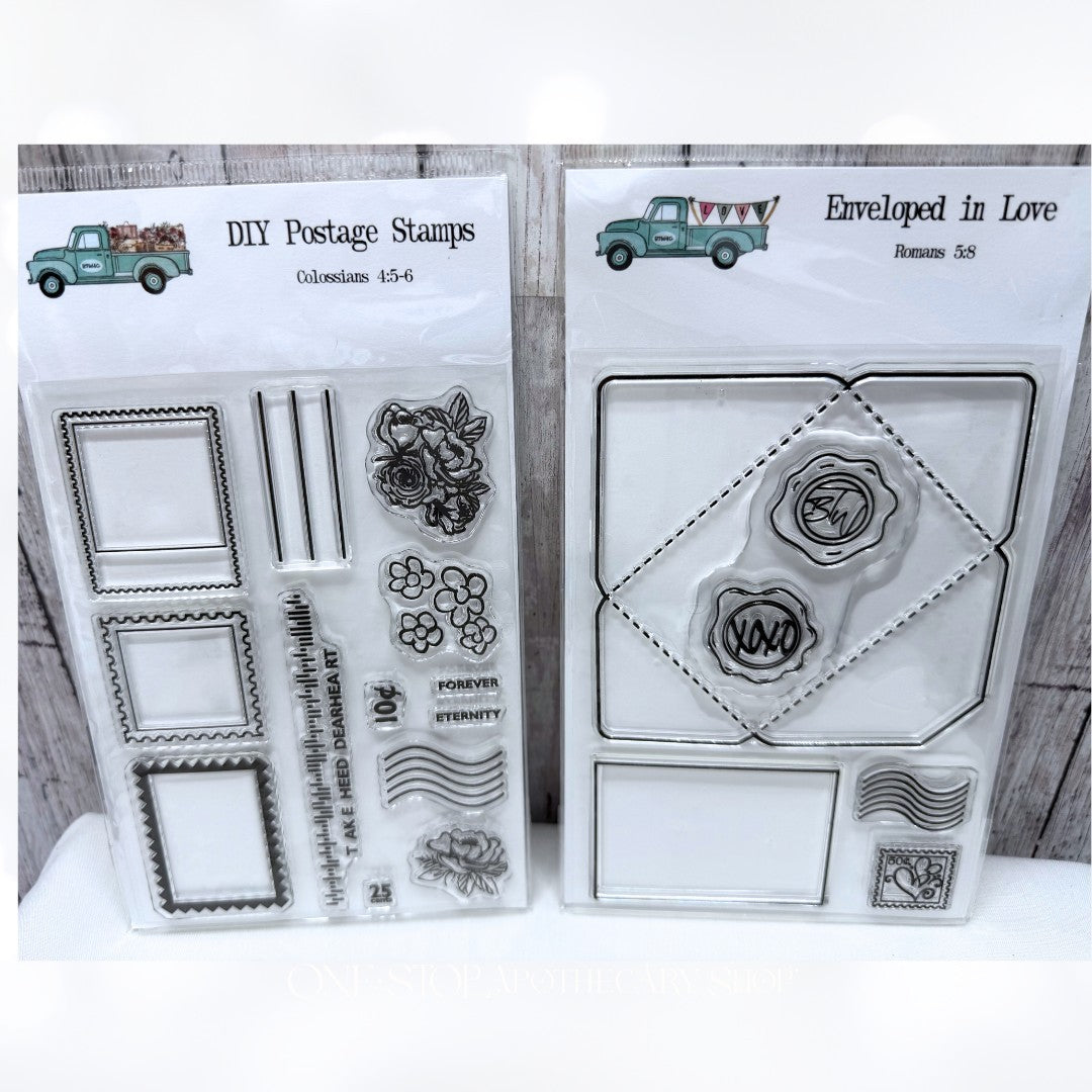 By the Well 4 God ENVELOPED IN LOVE Postage Bible Journaling Rubber Stamps