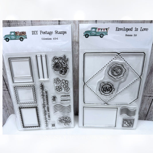 By the Well 4 God ENVELOPED IN LOVE Postage Bible Journaling Rubber Stamps