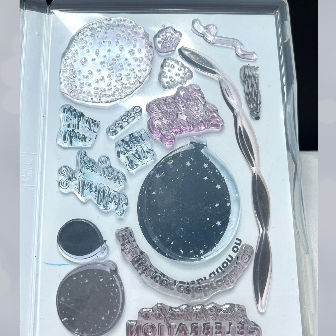 Stampin Up BEAUTIFUL BALLOONS Birthday Party Rubber Stamps Dies