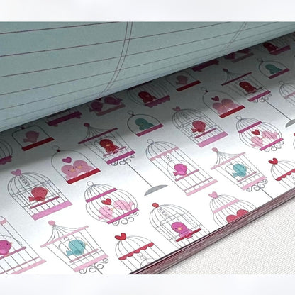 Doodlebug LOVEBIRDS Birds Love Valentines Day 6x6 Cardstock Paper Pack Rare