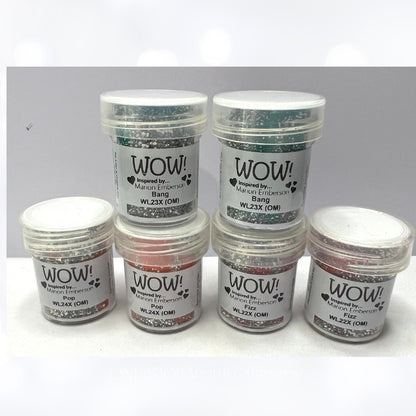 WOW Embossing Powders 0.5oz Lot of 6
