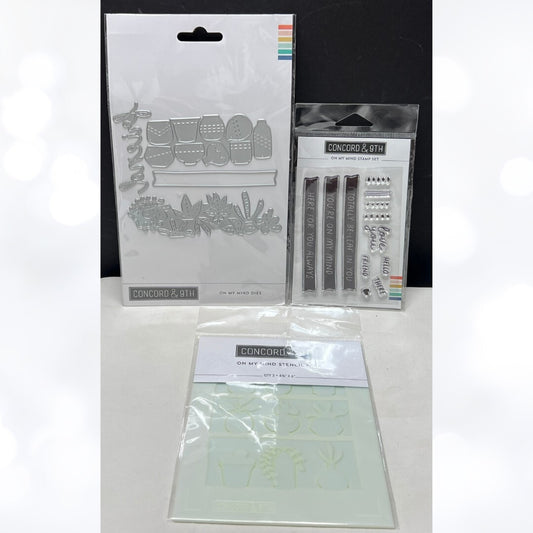 Concord & 9th ON MY MIND Plants Rubber Stamps Dies Stencils