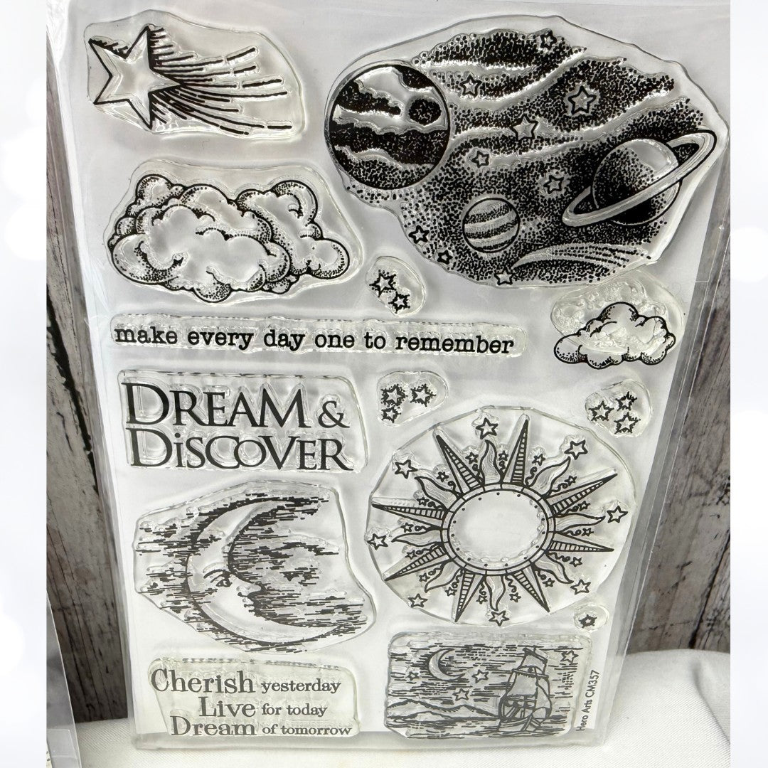 Hero Arts CELESTIAL & TRAVEL From the Vault Journey Rubber Stamps