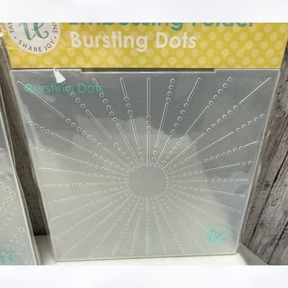 Taylored Expressions ROCKING RHOMBUS Bursting Dots 6x6 Embossing Folders