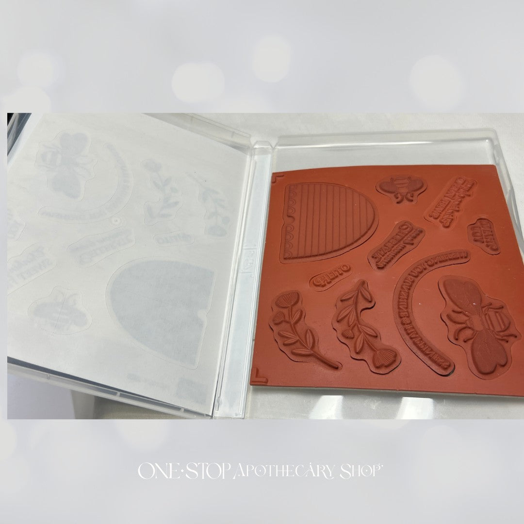 Stampin Up HONEY BEE HIVE Rubber Stamps