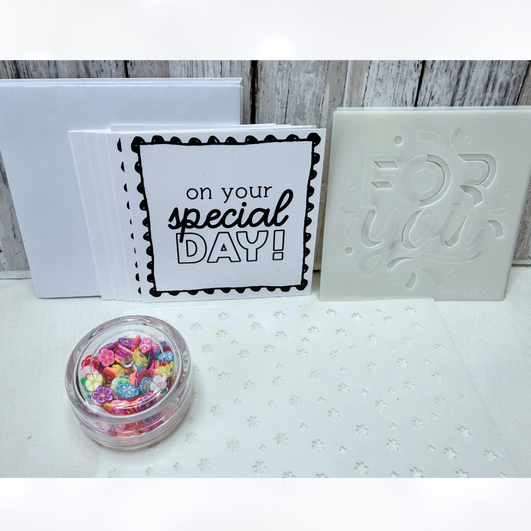 Taylored Expressions Advent Calendar FLOWERS For You Stencils Set Rare