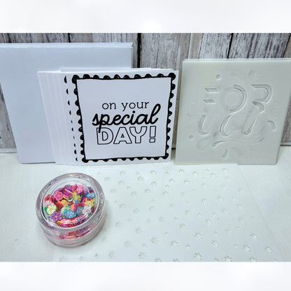 Taylored Expressions Advent Calendar FLOWERS For You Stencils Set Rare
