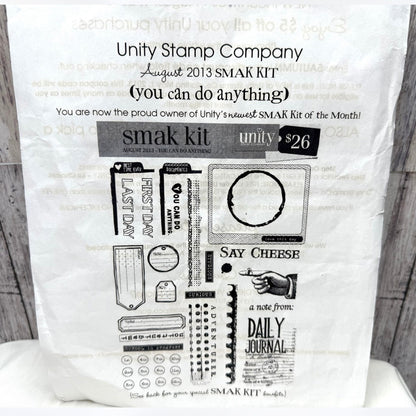 Unity Stamps YOU CAN DO ANYTHING Mixed Media Planner Journal Rubber Stamps