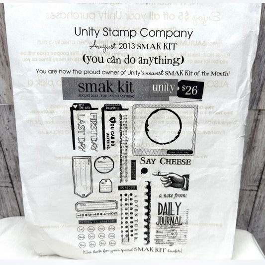 Unity Stamps YOU CAN DO ANYTHING Mixed Media Planner Journal Rubber Stamps