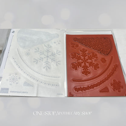 Stampin Up CHRISTMAS LIGHTS Tree Holiday Rubber Stamps Dies