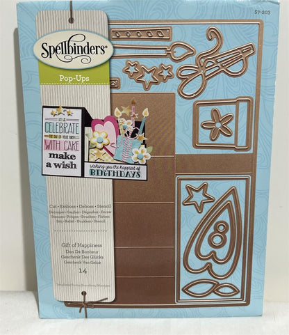 Spellbinders Pop-Ups GIFT OF HAPPINESS Birthday Card Making Die