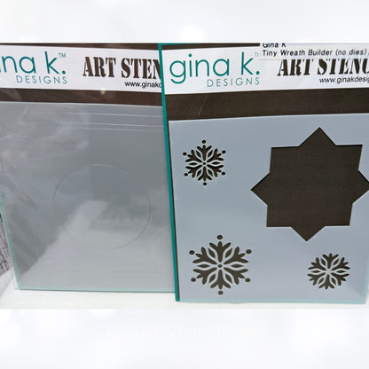 Gina K Designs TINY WREATH BUILDER Stamps Stencils Set