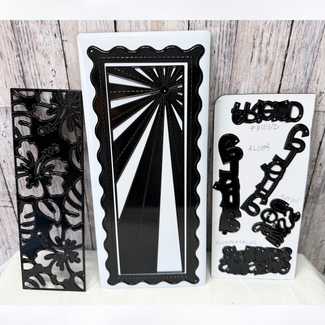 Diamond Press SUN & SMILES Tropical Hibiscus Slimline Dies