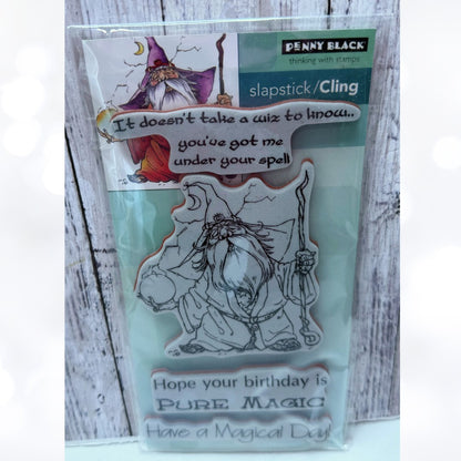 Penny Black WIZ Wizard Birthday Rubber Stamps