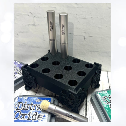 Black Tim Holtz MINI BLENDING BRUSH Holder 3D Printed Organizer Storage