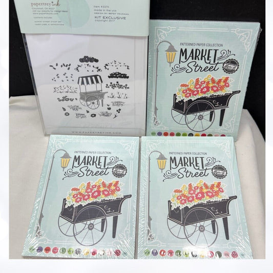 Papertrey Ink MARKET STREET Make It Market Rubber Stamps Papers Set